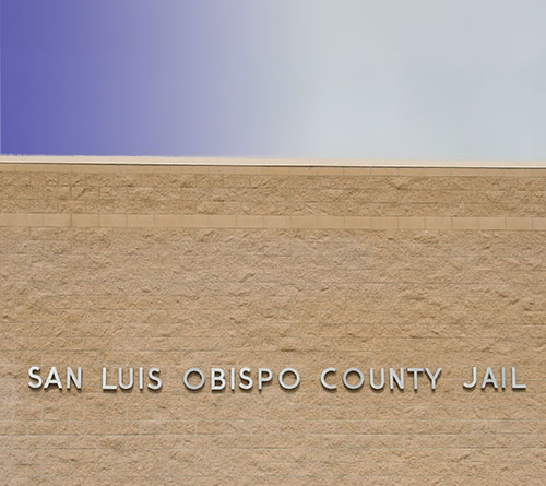 A picture of the sigh on the San Luis Obispo County Jail.